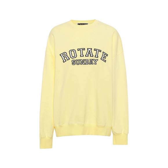 NEW ROTATE iris crewneck sweatshirt in yellow - Picture 3 of 5